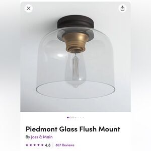 Joss & Main Piedmont Glass Flush Mount